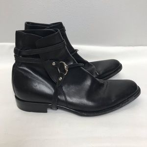 GUCCI Black Leather Chelsea Dealer Boots 9.5